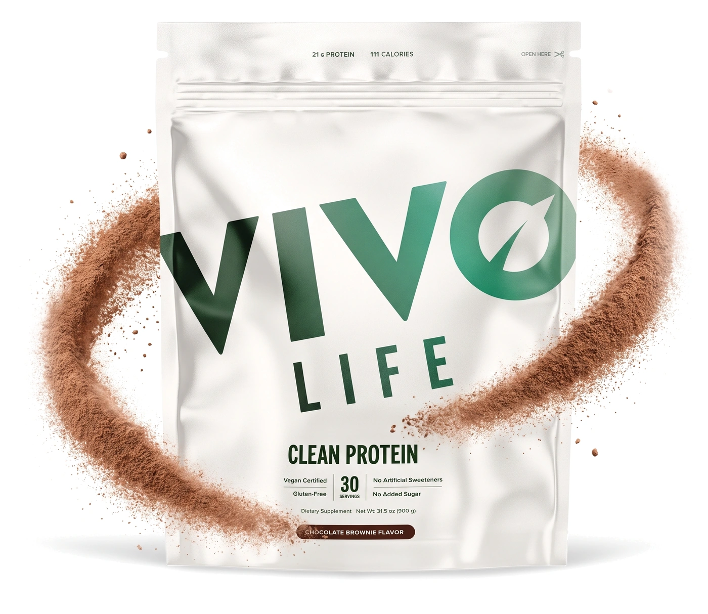 Vivo Life Clean Protein czekoladowy 900 g, opakowanie