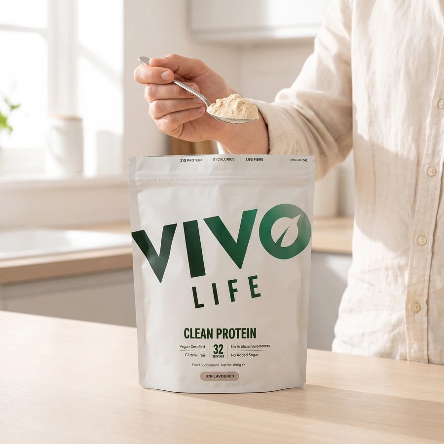 Krok 1: odmierz porcję 28 g Clean Protein bezsmakowego