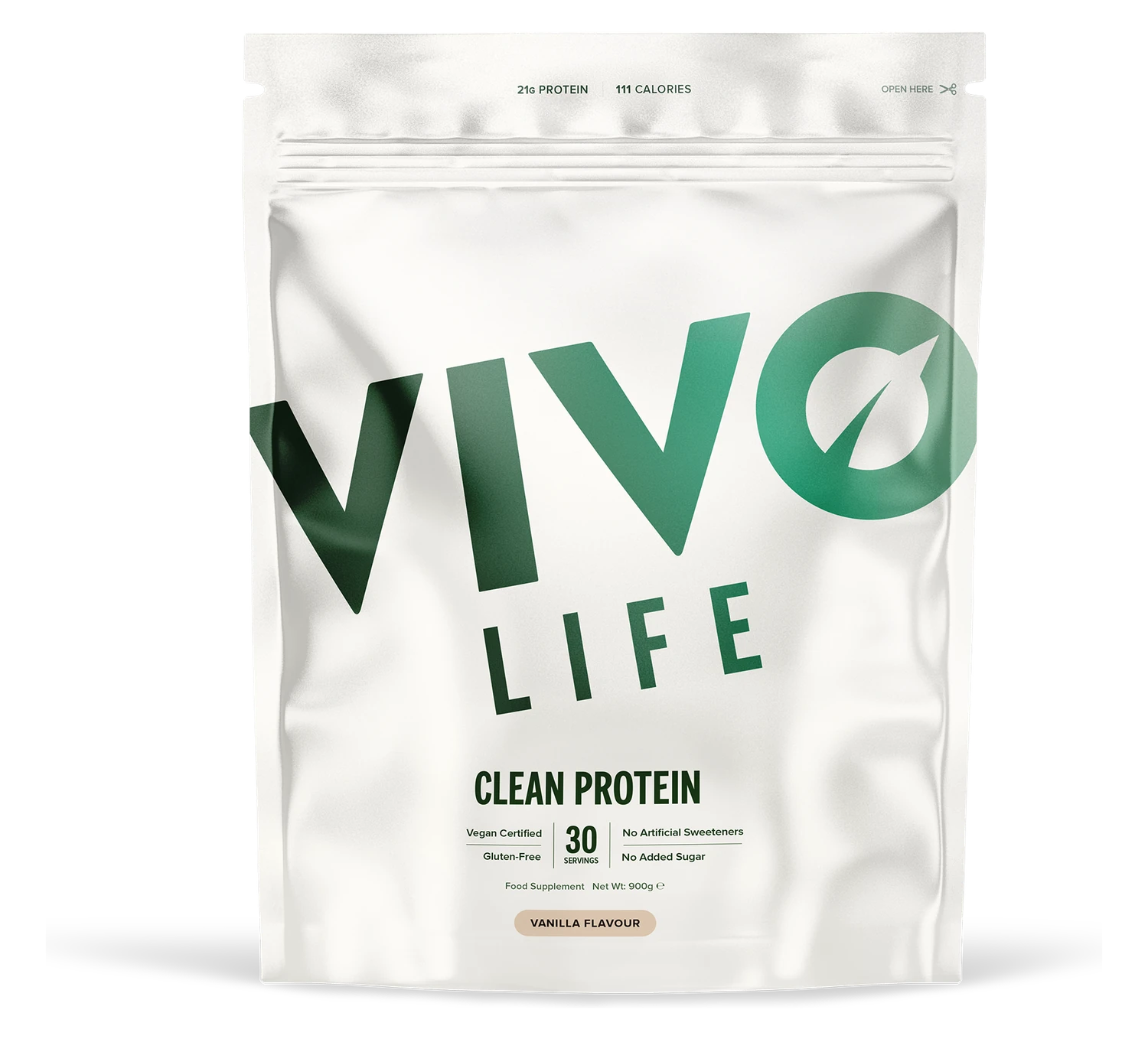 Vivo Life Clean Protein waniliowy 900 g, opakowanie