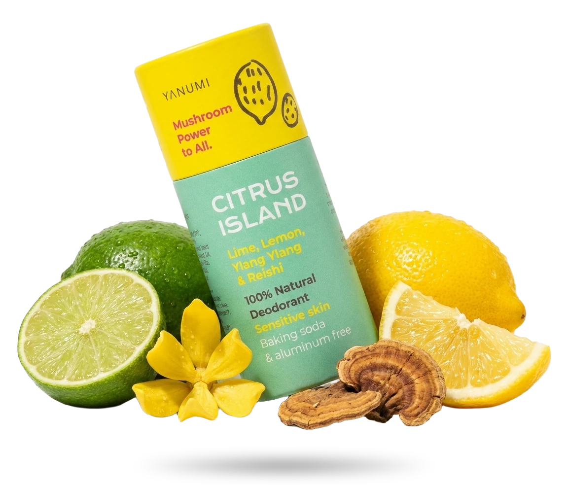 Naturalny dezodorant Yanumi Citrus Island 60 ml z limonką, cytryną, ylang ylang i reishi