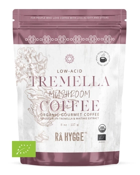 BIO Kawa Tremella BEAUTY Ra Hygge średnio mielona do filtrów - ekologiczna, niskokwasowa z ekstraktem (227g)