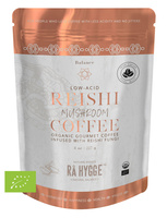 BIO KAWA z REISHI Ra Hygge w ziarnach - ekologiczna, niskokwasowa z ekstraktem Reishi (227g)