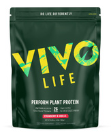 PERFORM Truskawkowo-waniliowe - Surowe Białko Wegańskie + BCAA (26 porcji / 988g)