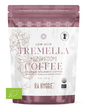 BIO Kawa Tremella BEAUTY Ra Hygge drobno mielona do espresso - ekologiczna, niskokwasowa z ekstraktem (227g)