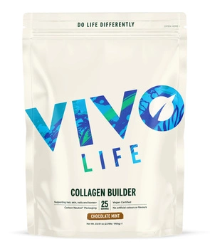 Kolagen dla wegan - Budulec KOLAGENU Vivo Life - czekoladowo-miętowy (950 g / 25 porcji)