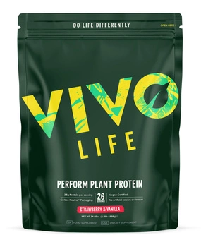 PERFORM Truskawkowo-waniliowe - Surowe Białko Wegańskie + BCAA (26 porcji / 988g)