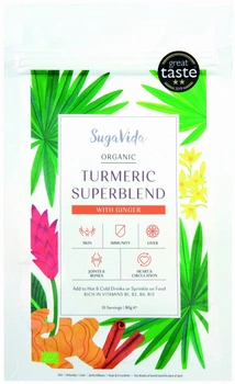 SugaVida Kurkuma Superblend  z imbirem TERMIN 30-06-2022 (240 g / 30 porcji)