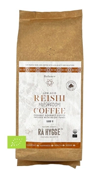 BIO KAWA z REISHI Ra Hygge w ziarnach - ekologiczna, niskokwasowa z ekstraktem Reishi (1kg)
