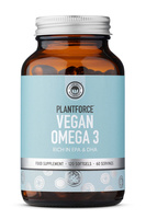 Wegańskie OMEGA 3 (DHA/EPA) Plantforce w kapsułkach (60 porcji)