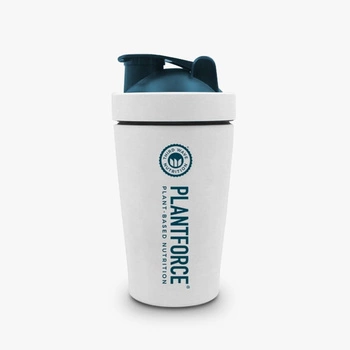 Shaker metalowy Plantforce - biały (500 ml)